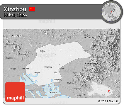 Gray 3D Map of Xinzhou