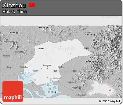 Gray 3D Map of Xinzhou