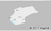 Gray 3D Map of Xinzhou, single color outside