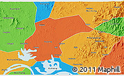 Political 3D Map of Xinzhou