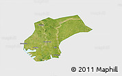 Satellite 3D Map of Xinzhou, single color outside
