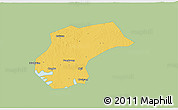 Savanna Style 3D Map of Xinzhou, single color outside