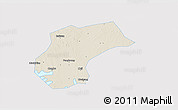 Shaded Relief 3D Map of Xinzhou, single color outside