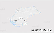 Silver Style 3D Map of Xinzhou, single color outside