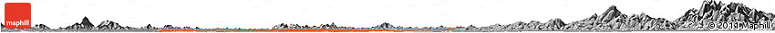 Political Horizon Map of Xinzhou, desaturated