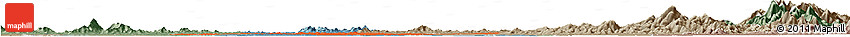 Political Horizon Map of Xinzhou, semi-desaturated