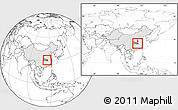 Blank Location Map of Xinzhou, highlighted country, highlighted parent region, within the entire country