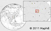 Blank Location Map of Xinzhou, highlighted country