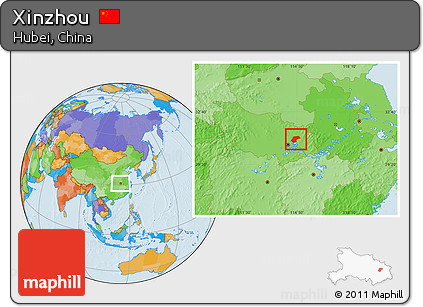 Political Location Map of Xinzhou