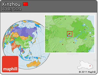 Political Location Map of Xinzhou