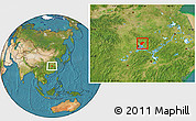 Satellite Location Map of Xinzhou