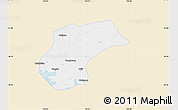 Classic Style Map of Xinzhou, single color outside