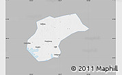 Gray Map of Xinzhou, single color outside