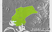 Physical Map of Xinzhou, desaturated