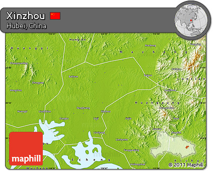 Physical Map of Xinzhou