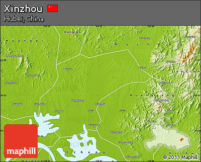 Physical Map of Xinzhou