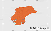 Political Map of Xinzhou, single color outside