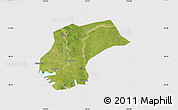Satellite Map of Xinzhou, cropped outside