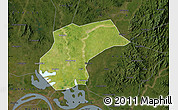 Satellite Map of Xinzhou, darken
