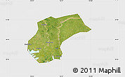Satellite Map of Xinzhou, single color outside