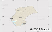 Shaded Relief Map of Xinzhou, cropped outside