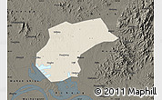 Shaded Relief Map of Xinzhou, darken