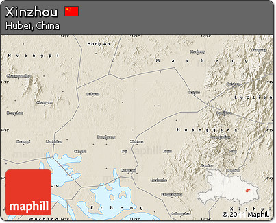 Shaded Relief Map of Xinzhou