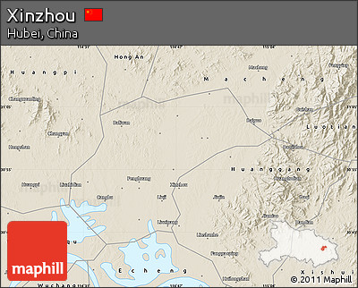 Shaded Relief Map of Xinzhou