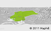 Physical Panoramic Map of Xinzhou, lighten, desaturated