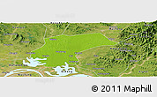 Physical Panoramic Map of Xinzhou, satellite outside