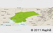 Physical Panoramic Map of Xinzhou, shaded relief outside