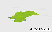 Physical Panoramic Map of Xinzhou, single color outside