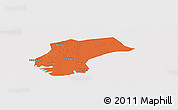 Political Panoramic Map of Xinzhou, cropped outside