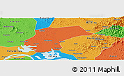 Political Panoramic Map of Xinzhou