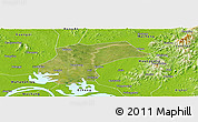 Satellite Panoramic Map of Xinzhou, physical outside