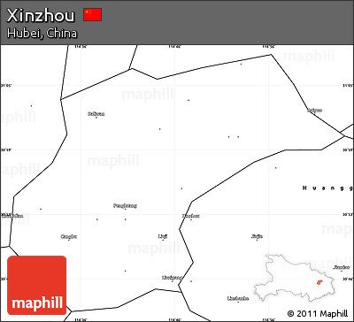 Blank Simple Map of Xinzhou