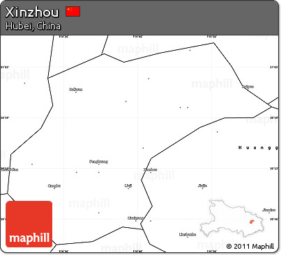 Blank Simple Map of Xinzhou