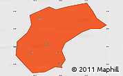 Political Simple Map of Xinzhou, cropped outside