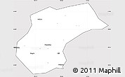 Silver Style Simple Map of Xinzhou, cropped outside