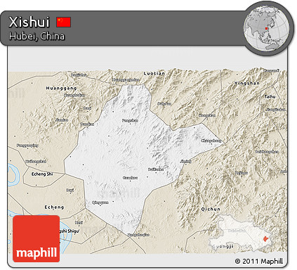 Classic Style 3D Map of Xishui