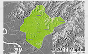 Physical 3D Map of Xishui, desaturated