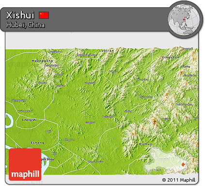 Physical 3D Map of Xishui