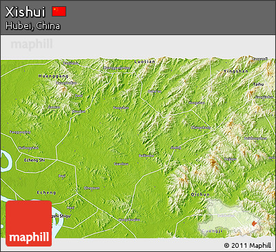 Physical 3D Map of Xishui