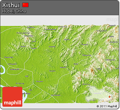 Physical 3D Map of Xishui