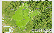 Physical 3D Map of Xishui, satellite outside