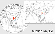 Blank Location Map of Xishui, within the entire country