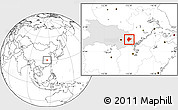 Blank Location Map of Xishui, highlighted parent region