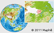 Physical Location Map of Xishui, highlighted parent region