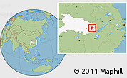 Savanna Style Location Map of Xishui, highlighted parent region