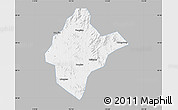 Gray Map of Xishui, single color outside